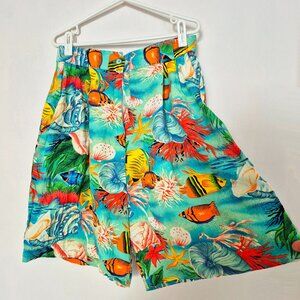 vintage tropical shorts women S